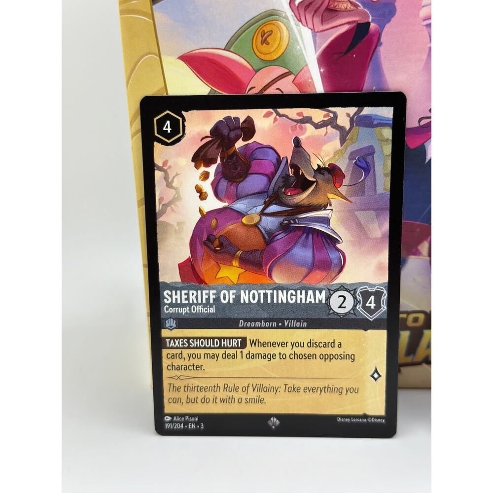 Sheriff of Nottingham - Corrupt Official  Disney Lorcana Card- New!